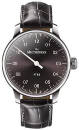MeisterSinger Watch N. 01 AM3307 Croco Print Black