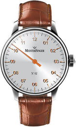 MeisterSinger Watch N. 02 AM6601G Croco Print Cognac