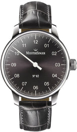 MeisterSinger Watch N. 02 AM6607 Croco Print Black