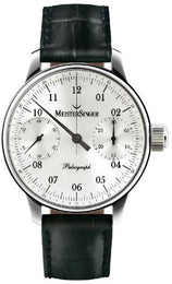 MeisterSinger Watch Paleograph Silver Limited Edition ED-SC101 Croco Print Black