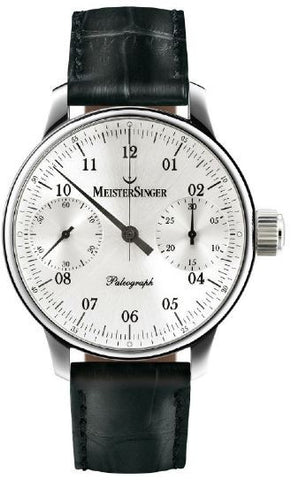 MeisterSinger Watch Paleograph Silver Limited Edition ED-SC101 Croco Print Black