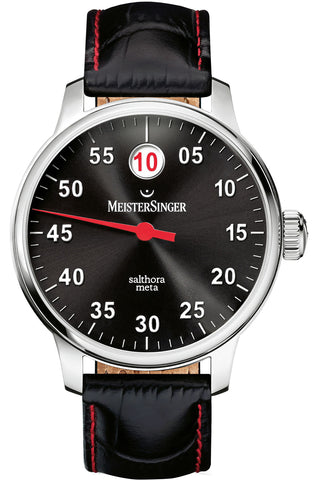 MeisterSinger Watch Salthora Meta SAM907 Croco Print Anthracite