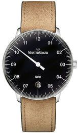 MeisterSinger Watch NEO NE902N Suede Cognac