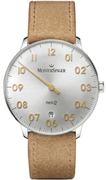 MeisterSinger Watch NEO  Q NQ901GN Suede Cognac