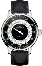 MeisterSinger Watch Adhaesio AD902 Croco Print Black