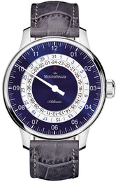 MeisterSinger Watch Adhaesio AD908 Croco Print Anthracite