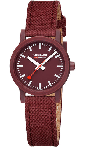 Mondaine Watch Essence Dark Cherry Textile MS1.32130.LC