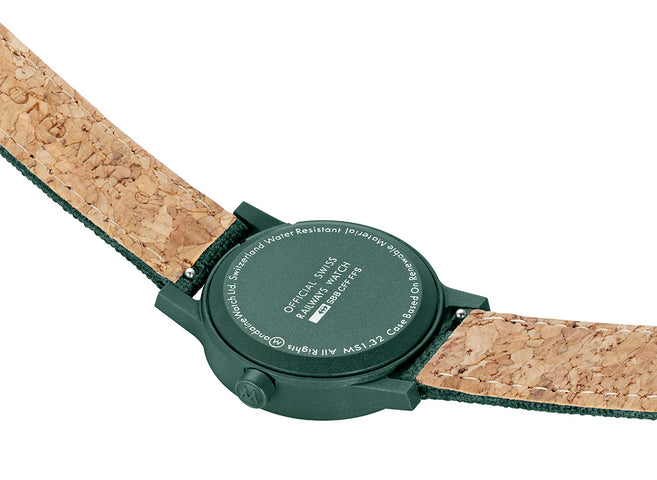 Mondaine Essence Park Green Textile Watch