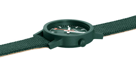 Mondaine Essence Park Green Textile Watch