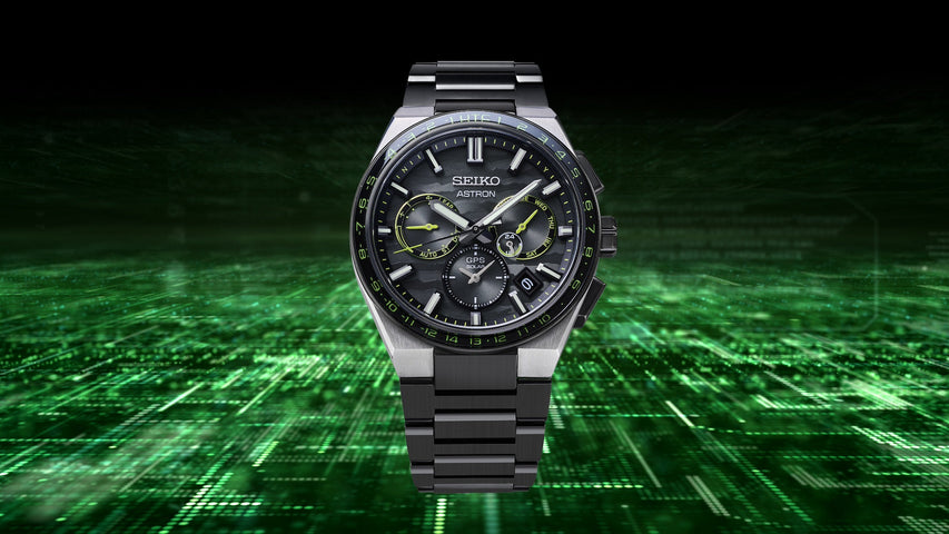 Seiko Astron GPS Solar 5X Dual Time Cyber Yellow Limited Edition