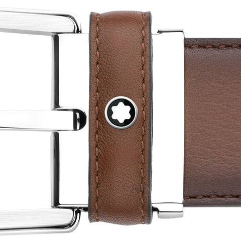 Montblanc Belt Horseshoe Buckle Brown 35mm Leather, 118413