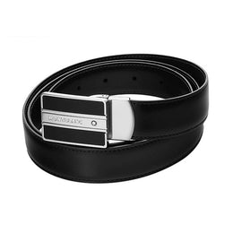 Montblanc Belt Sliding Buckle Black 30mm Smooth Leather, 118421