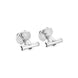 Montblanc Cufflinks Stainless Steel Black Resin Star, 118607