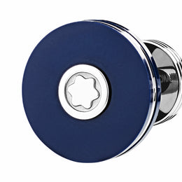 Montblanc Cufflinks Stainless Steel Blue Resin Star, 123812