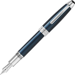 Montblanc Meisterstuck Solitaire Blue Hour LeGrand Fine Nib Fountain Pen 112888 .
