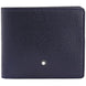 Montblanc Wallet Meisterstuck Soft Grain Leather 6cc Blue 116740.