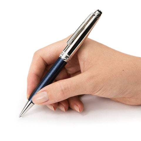 Montblanc Writing Instrument Meisterstuck Solitaire Doue Blue Hour Classique Ballpoint Pen 112895.