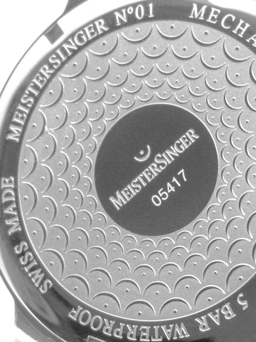 MeisterSinger Watch N. 01 Mens Suede Grey
