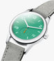 Nomos Glashutte Club Campus 38 Electric Green Steel Back Watch