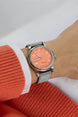 Nomos Glashutte Club Campus Cream Coral Steel Back Watch