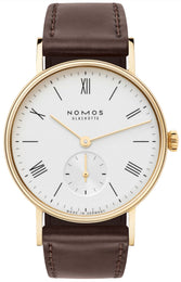 Nomos Glashutte Watch Ludwig 33 Gold Sapphire Crystal 210