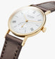 Nomos Glashutte Ludwig 33 Gold Sapphire Crystal Watch