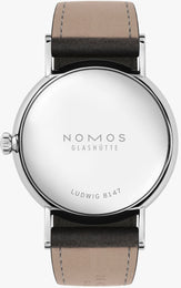 Nomos Glashutte Ludwig 33 Noir Steel Back Watch
