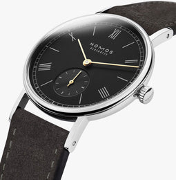 Nomos Glashutte Ludwig 33 Noir Steel Back Watch