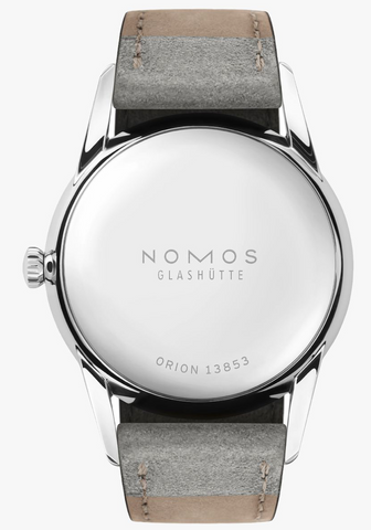 Nomos Glashutte Orion 33 Gold Steel Back Watch