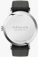 Nomos Glashutte Tangente Neomatik 39 Platinum Grey Steel Back Watch