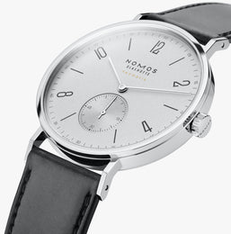 Nomos Glashutte Tangente Neomatik 39 Platinum Grey Steel Back Watch