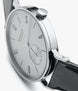Nomos Glashutte Tangente Neomatik 39 Platinum Grey Sapphire Crystal Watch