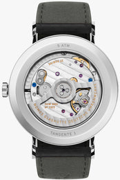 Nomos Glashutte Tangente Neomatik 39 Platinum Grey Sapphire Crystal Watch