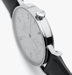 Nomos Glashutte Tangente Neomatik Platinum Grey Sapphire Crystal Watch