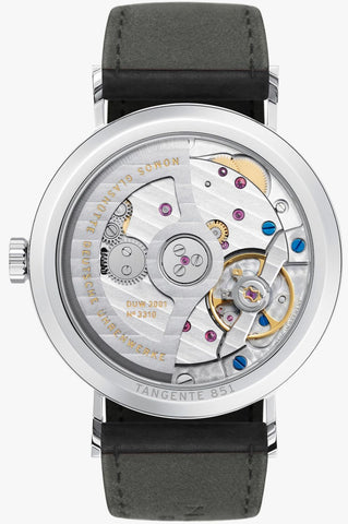 Nomos Glashutte Tangente Neomatik Platinum Grey Sapphire Crystal Watch