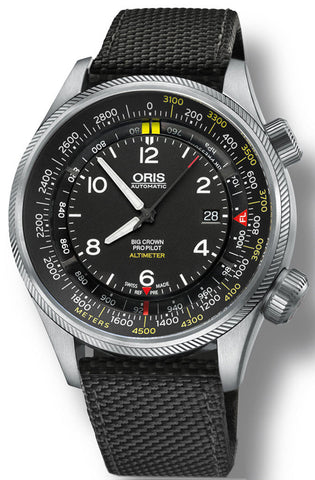 Oris Watch Big Crown ProPilot Altimeter Meters Textile Black 01 733 7705 4164 Textile Black