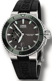 Oris Watch Aquis Date Small Second Dark Green Rubber 01 743 7673 4157-07 4 26 34EB