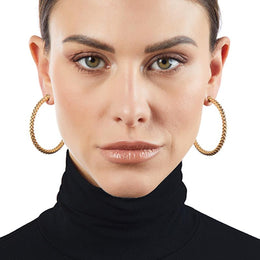 Fope Essentials 18ct Yellow Gold Large Hoop Earrings OR03