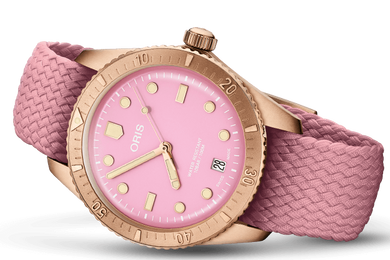 Oris Divers Sixty Five Cotton Candy Bronze Lipstick Pink