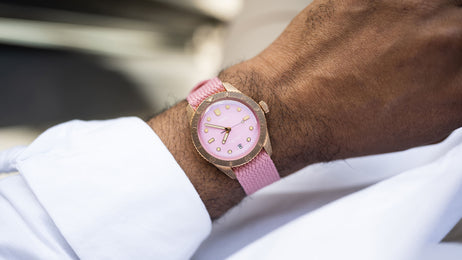 Oris Divers Sixty Five Cotton Candy Bronze Lipstick Pink