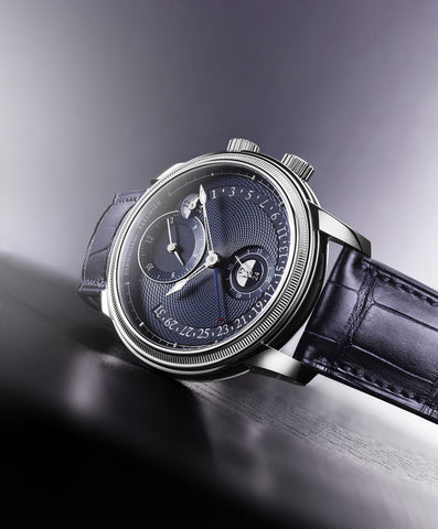 Parmigiani Fleurier Toric Hemispheres Retrograde Steel Blue Watch