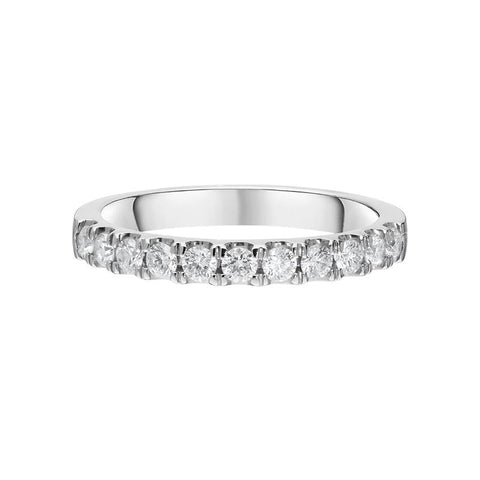 Platinum 0.40ct Diamond Half Eternity Ring, BNN-344.
