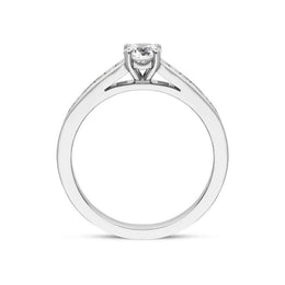 Platinum 0.68ct Diamond Brilliant Cut Ring, FEU-1203.