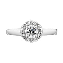 Platinum Brilliant Cut 0.54ct Diamond Round Ring BLC-169