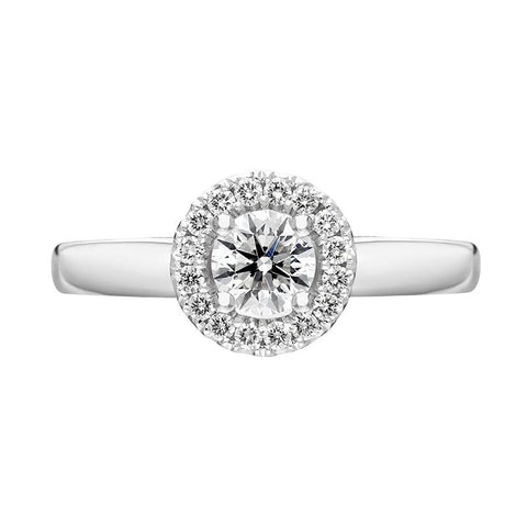 Platinum Brilliant Cut 0.54ct Diamond Round Ring BLC-169