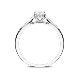 Platinum 0.33ct Diamond Brilliant Cut Solitaire Ring FEU-2046