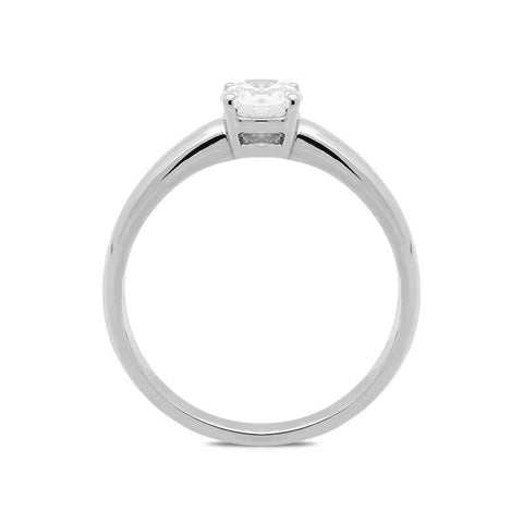 Platinum 0.53ct Diamond Brilliant Cut Solitaire Ring. FEU-813.