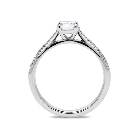 Platinum 0.82ct Diamond Brilliant Cut Ring, ATD-084. 