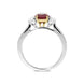 Platinum 1.75ct Ruby Diamond Oval Cut Trilogy Ring, PJW-366.