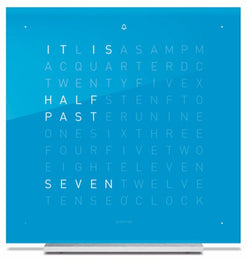 QLOCKTWO Clock Touch Acrylic Glass Blue Candy